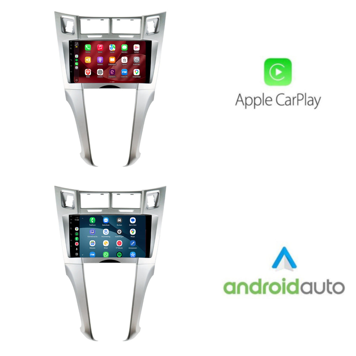 Radio z CarPlay i Android Auto do Toyota Yaris | 2005–2012 | 9 cali | Android 15 | CTX-7405