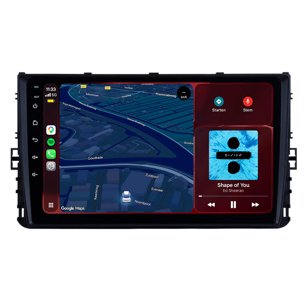 Radio con CarPlay y Android Auto para Volkswagen Tiguan | 2016 a 2023 | 9 pulgadas | Android 15 | Sin botones | CTX-7378