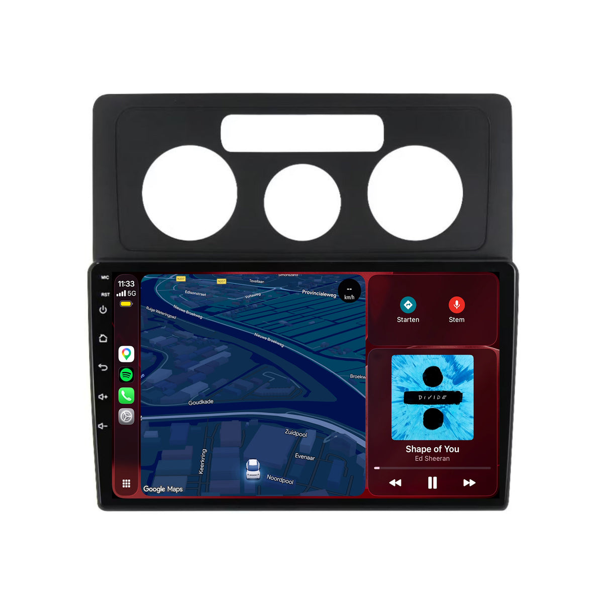Radio con CarPlay y Android Auto para Volkswagen Caddy | 2010 a 2015 | 10 pulgadas | Android 15 | CTX-7241