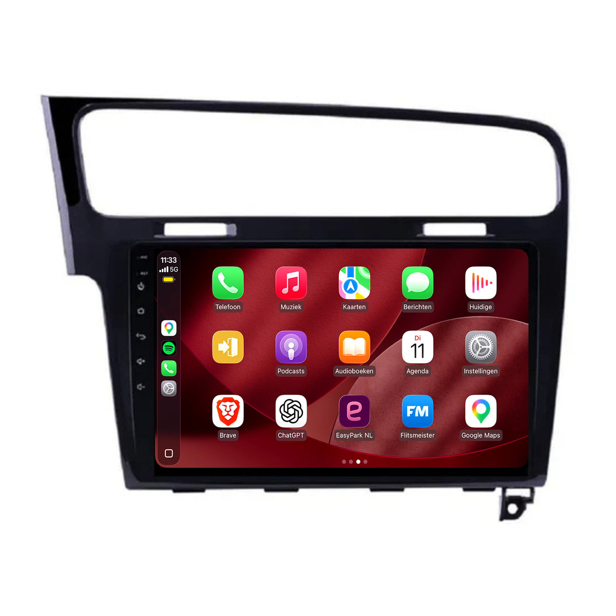 Autoradio CarPlay & Android Auto pour Volkswagen Golf 7 | 2012 à 2020 | 10 pouces | Android 15 | Noir | CTX-7309