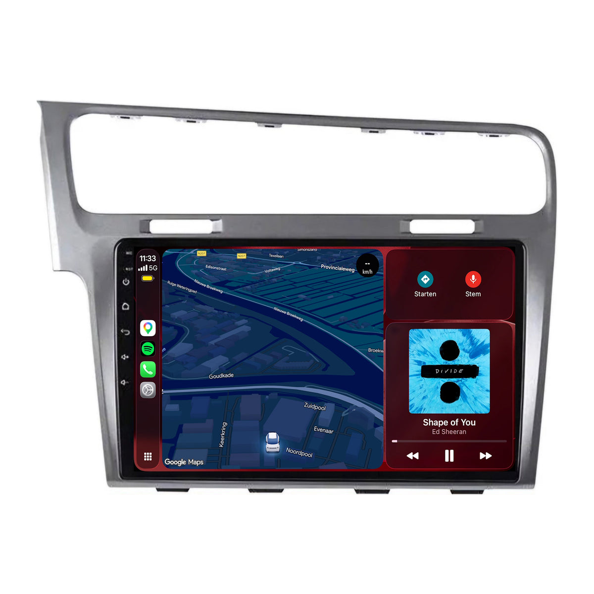 Volkswagen Golf 7 CarPlay & Android Auto Radio | 2012 bis 2020 | 10 Zoll | Android 15