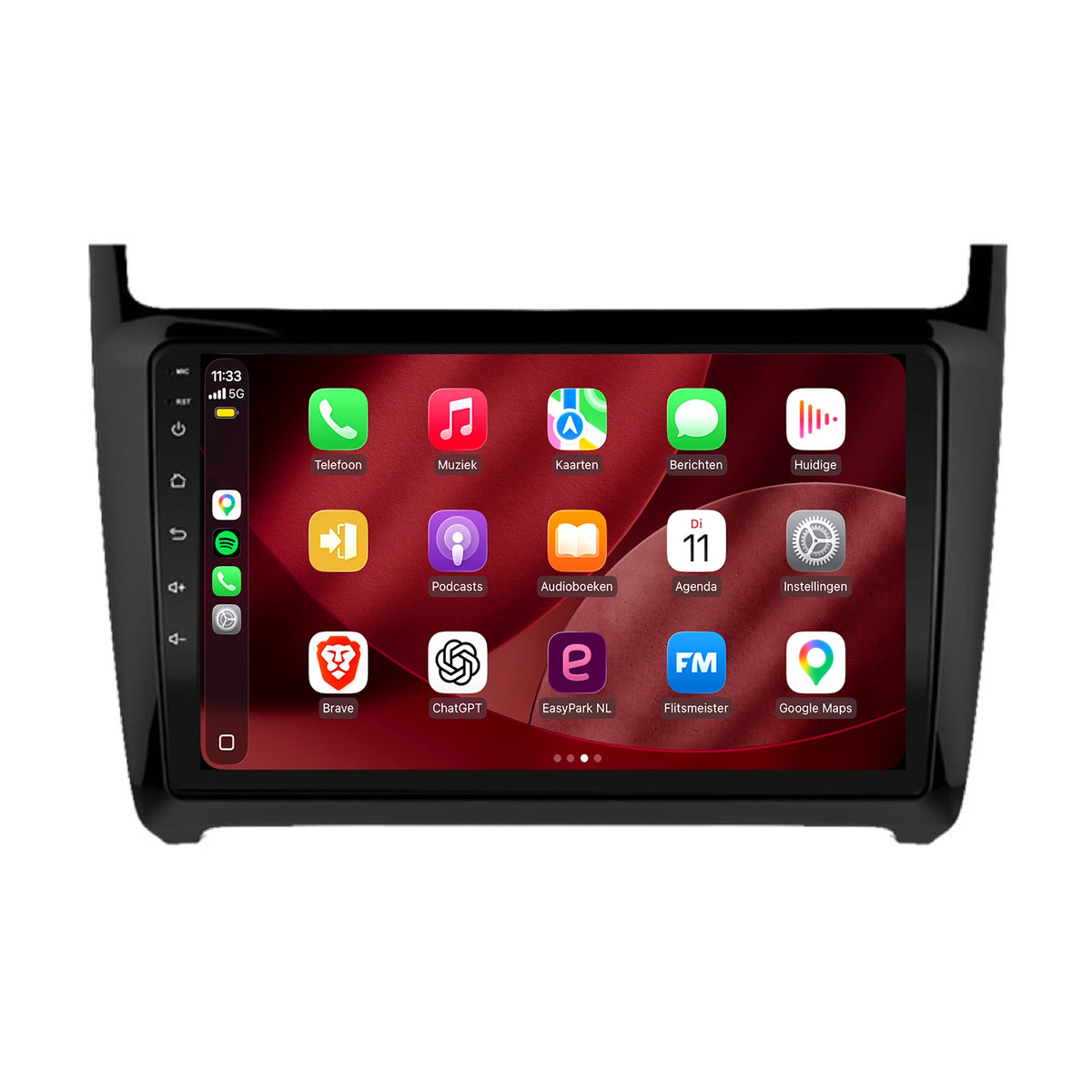 Autoradio con CarPlay e Android Auto per Volkswagen Polo | dal 2009 al 2017 | 9 pollici | Android 15 | CTX-7116