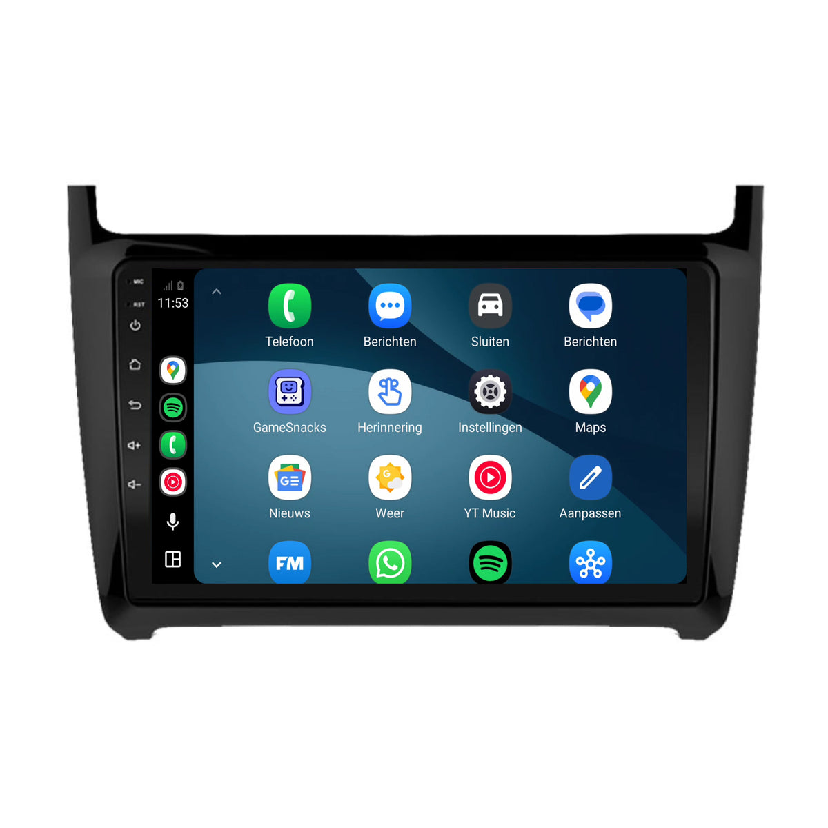 Autoradio con CarPlay e Android Auto per Volkswagen Polo | dal 2009 al 2017 | 9 pollici | Android 15 | CTX-7116