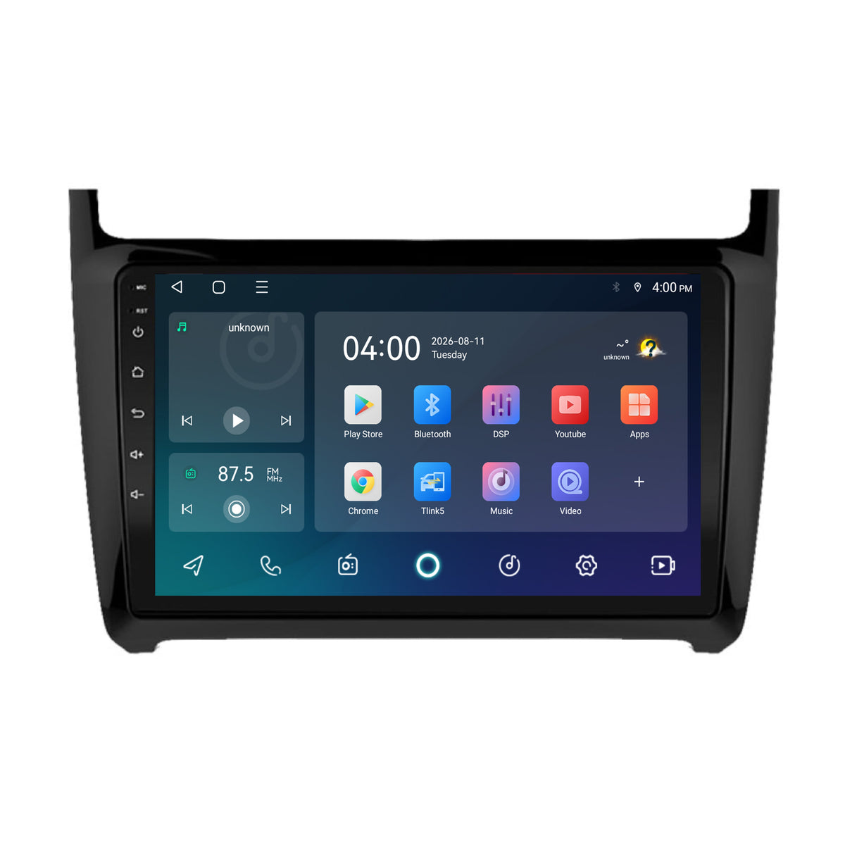 Autoradio con CarPlay e Android Auto per Volkswagen Polo | dal 2009 al 2017 | 9 pollici | Android 15 | CTX-7116