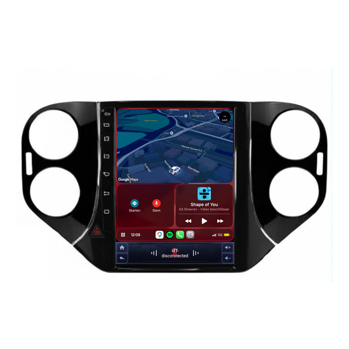Volkswagen Tiguan CarPlay & Android Auto radio | 2007 to 2016 | 9.7 inch | Android 15 | CTX-7419