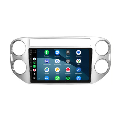 Volkswagen Tiguan CarPlay & Android Auto radio | 2007 t/m 2015 | 9 inch | Android 15 | Zilver | CTX-7120