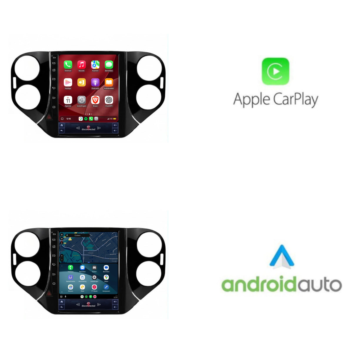 Volkswagen Tiguan CarPlay & Android Auto radio | 2007 to 2016 | 9.7 inch | Android 15 | CTX-7419