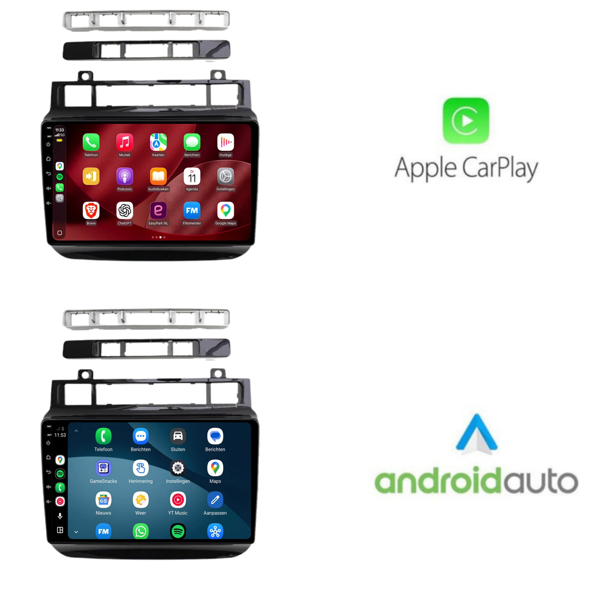 Volkswagen Touareg CarPlay & Android Auto Radio | 2011 bis 2017 | 9 Zoll | Android 15 | CTX-7209
