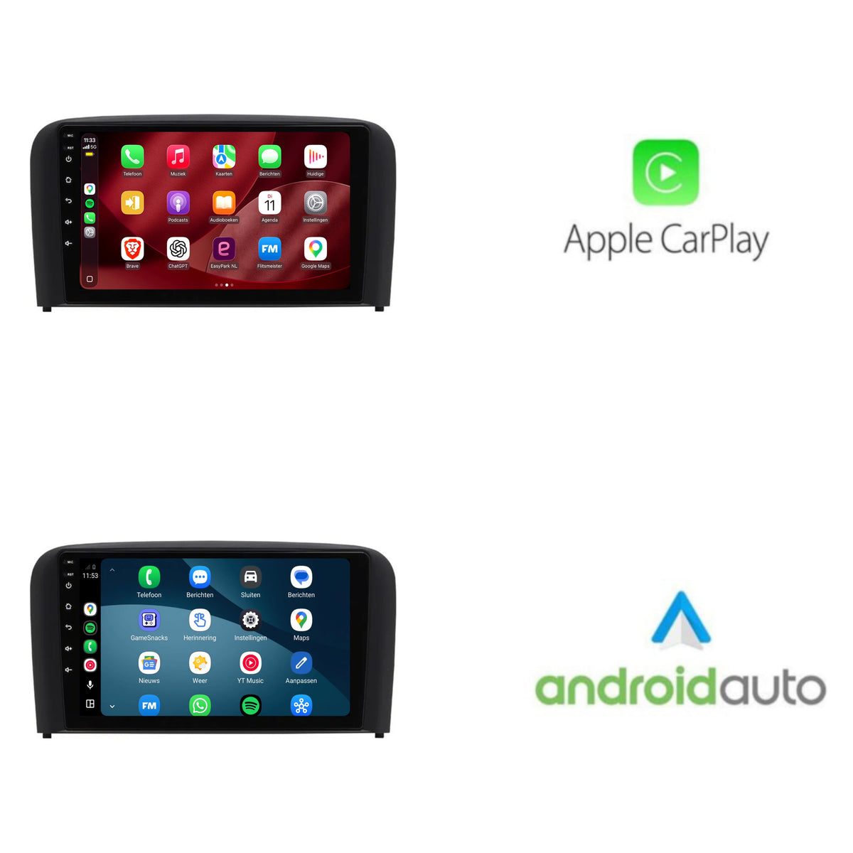 Autoradio CarPlay & Android Auto per Volvo S80 | 1998-2005 | 9 pollici | Android 15 | CTX-7469