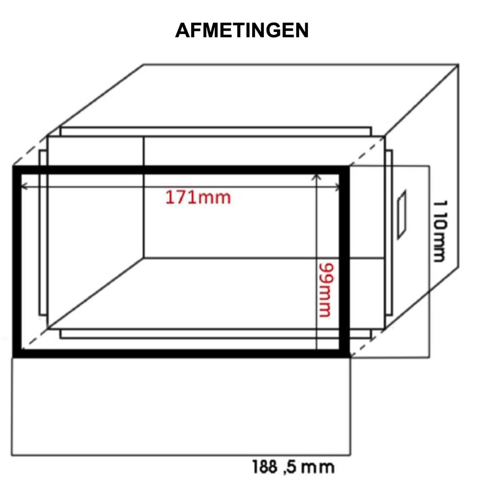 Cadre d'encastrement autoradio 2-DIN | 110 mm de hauteur