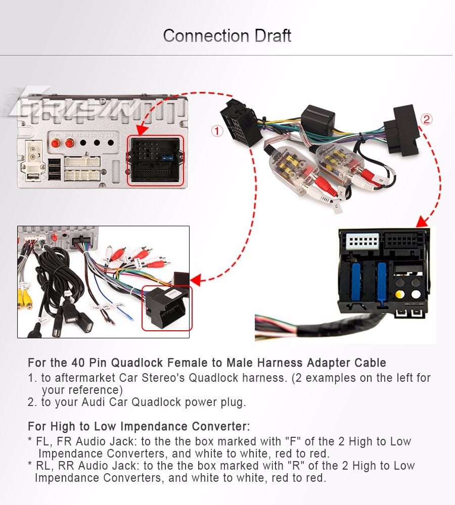 Connettore Bose Audi TT A3 A4 | Audio Bose Audi | Cartronix