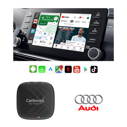 Box YouTube CarPlay CTX-777 | Wireless per AUDI | Android 15