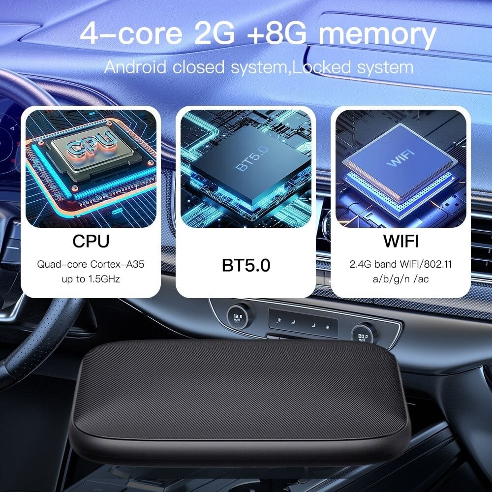 Cartronix CarPlay ai box | YouTube y Netflix | Inalámbrico