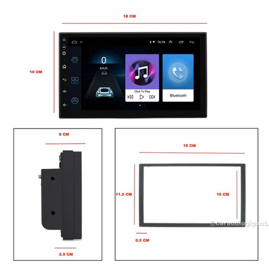 Dubbel din autoradio | Android 11 | Navigatie | Bluetooth