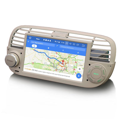 Fiat 500 CarPlay | 2007 t/m 2015 | Android 16 autoradio beige