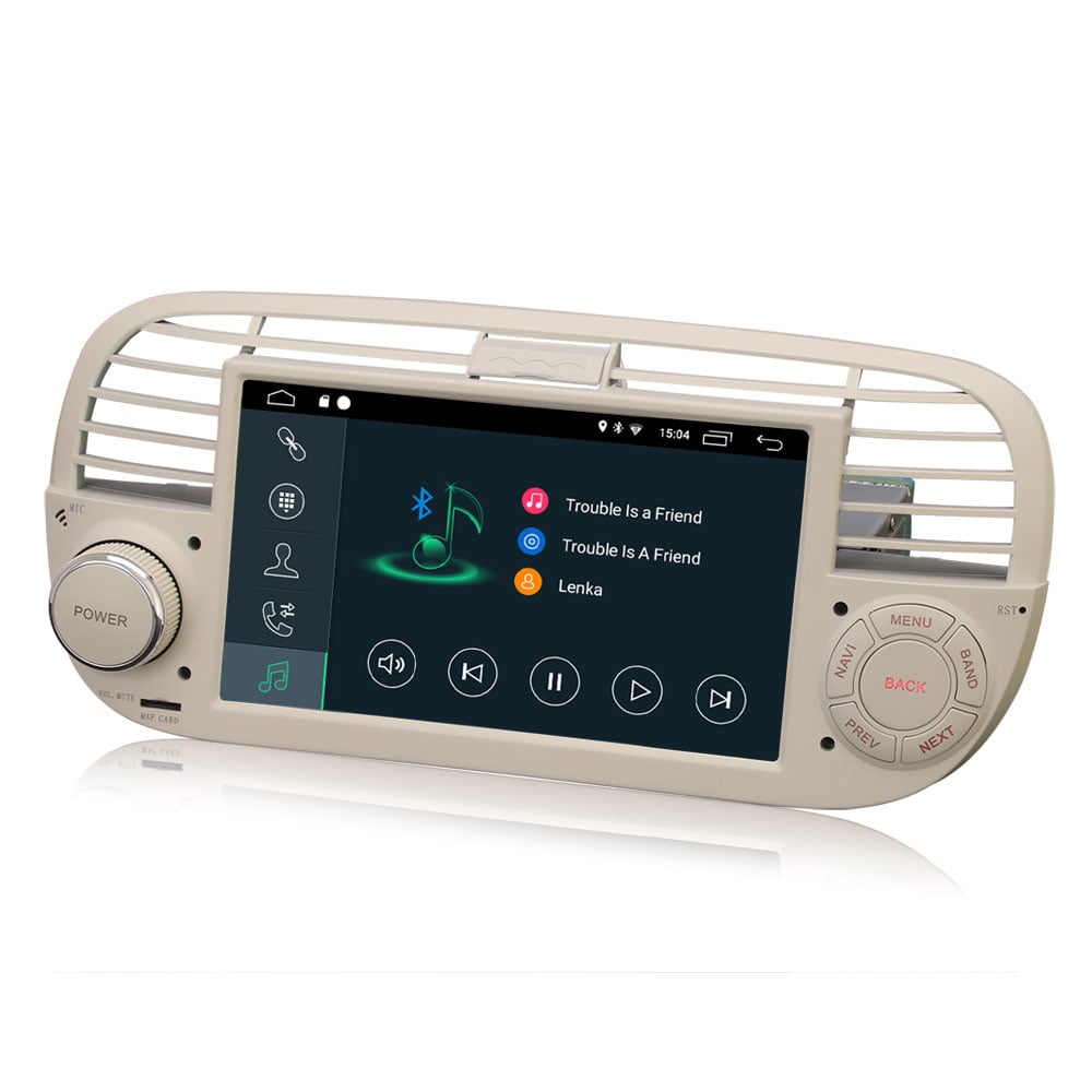 Fiat 500 CarPlay | 2007 a 2015 | Autorradio Android 16 beige
