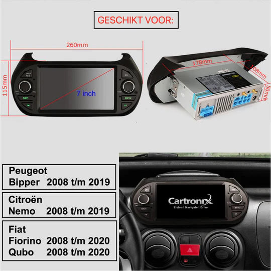Citroën Nemo CarPlay | Navigatie | Android 13