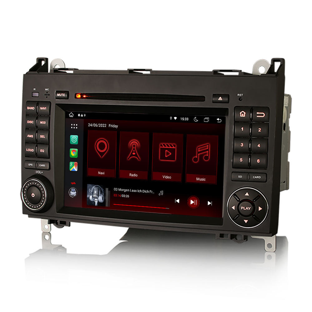 Mercedes Clase A/B, Sprinter, Vito/Viano y VW Crafter | Android 14 | Autorradio | CarPlay y Android Auto
