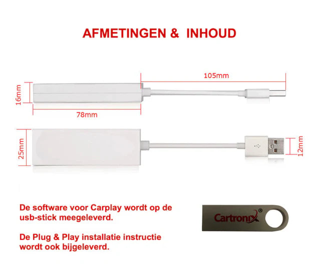 Cartronix CTX-2233 | CarPlay dongle | Android auto