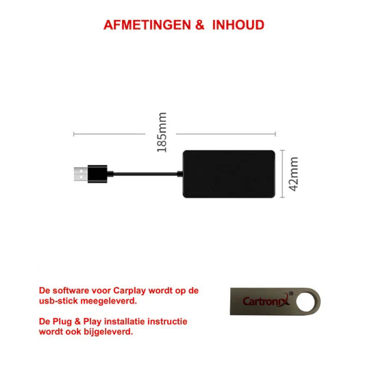 CTX-2266 | Wireless CarPlay dongle | Android Auto | Apple CarPlay for car radio