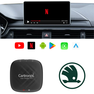 CarPlay YouTube box CTX-777 | Draadloos voor Skoda  | Android 15