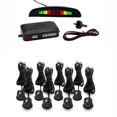Juego de sensores de aparcamiento Cartronix (8 sensores) | Negro | Asistente de aparcamiento | CTX-RFP-35