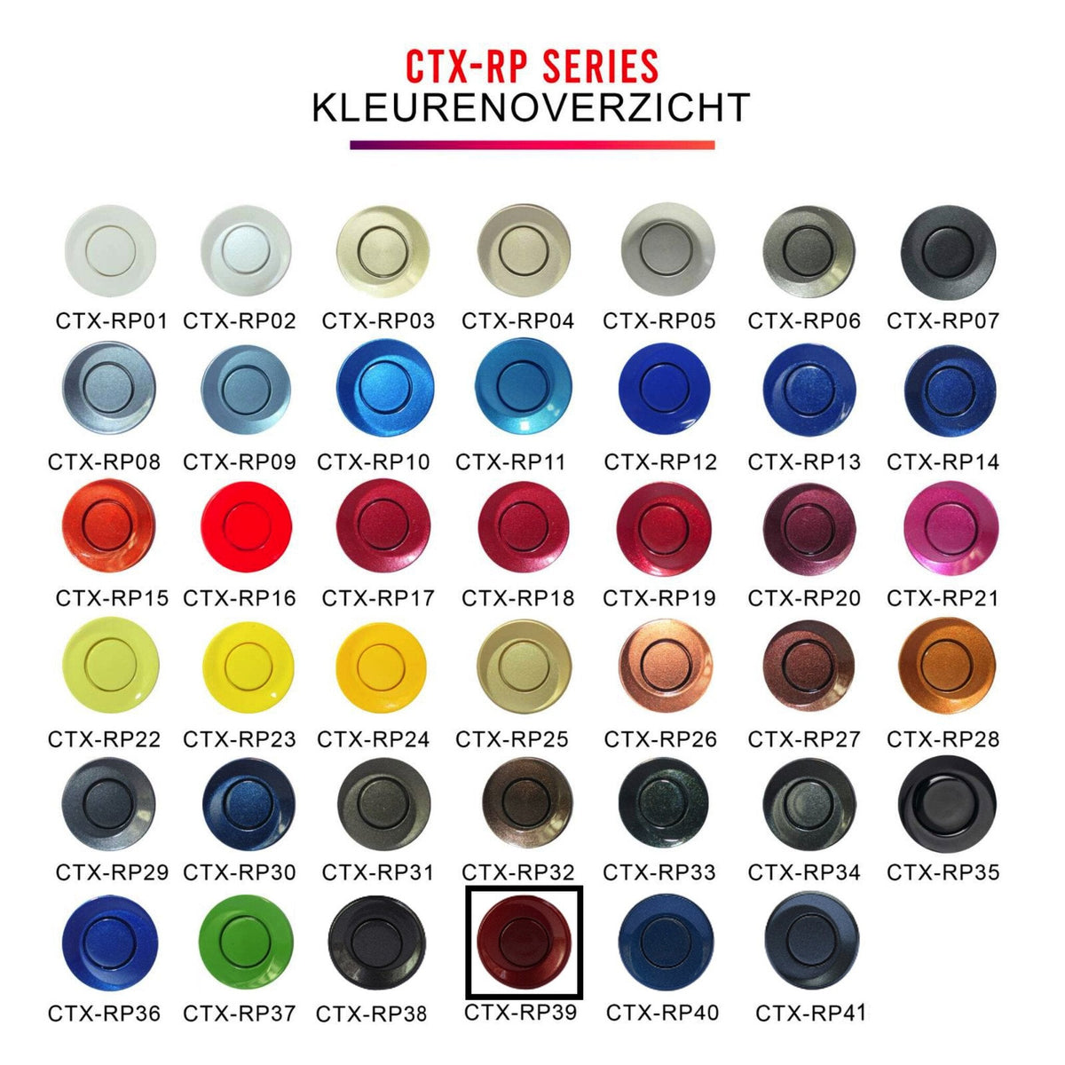 Sensori di parcheggio | Rosso Fiat | Assistenza al parcheggio | CTX-RP39