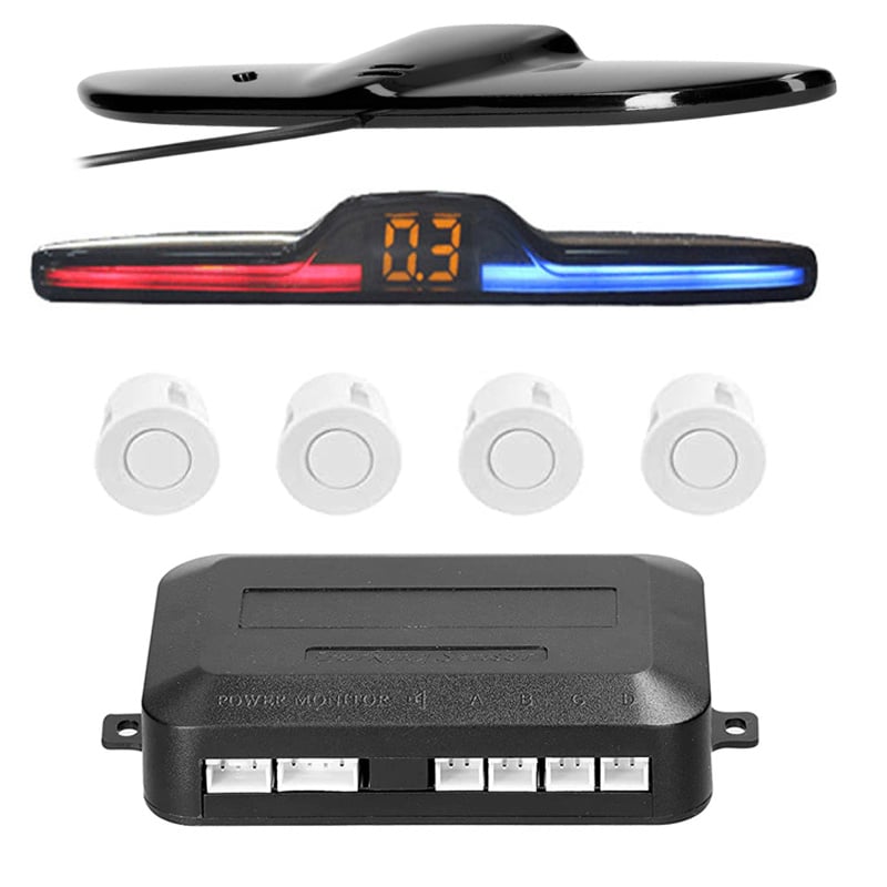 CTX-DP02 Einparksensor Auto | Universelle Einparksensoren | Digital - Weiß