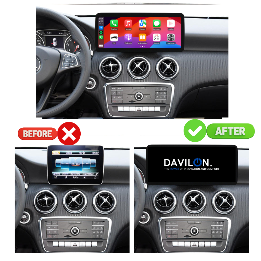 Radio samochodowe CarPlay do Mercedes Klasy B 2015-2018 | Android Auto | NTG 5.0