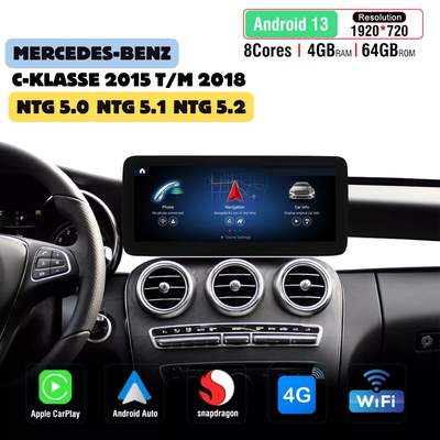 Mercedes C-Klasse CarPlay Autoradio 2014 t/m 2018 | Android Auto | NTG 5.0