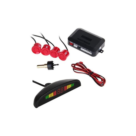Parkeersensoren set | 4 sensoren | Geluid en Display | Rood