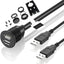 Cartonix | CTX-3300 | Cavo da incasso da 1 metro con doppia porta USB per cruscotto